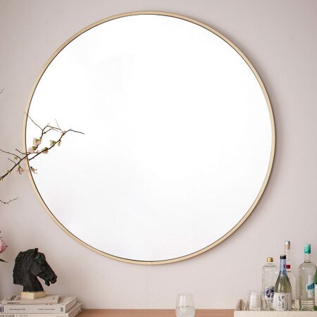 Metal Frame Oversized 48 Round Mirror Metal Frame Oversized 48 Round Mirror, Extra Large Round Mirror 150cm