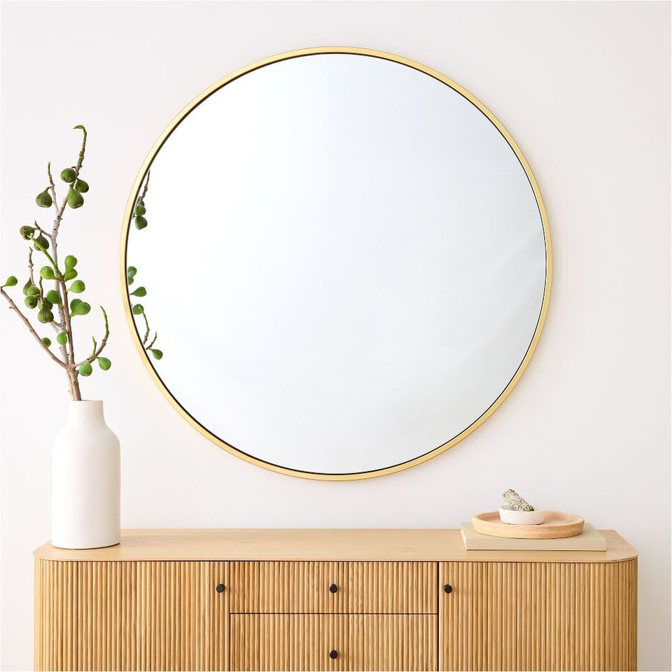 Metal Framed Oversized 122 cm Round Mirror