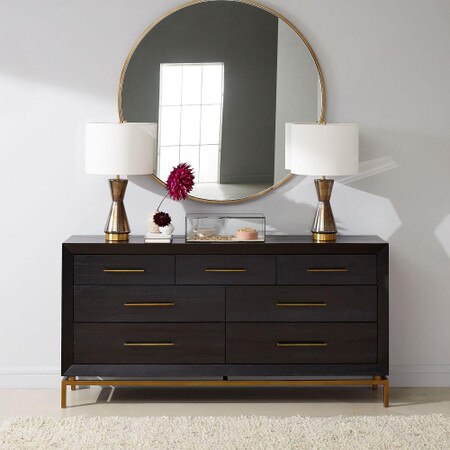 Metal Framed 122 Cm Round Mirror West Elm Australia