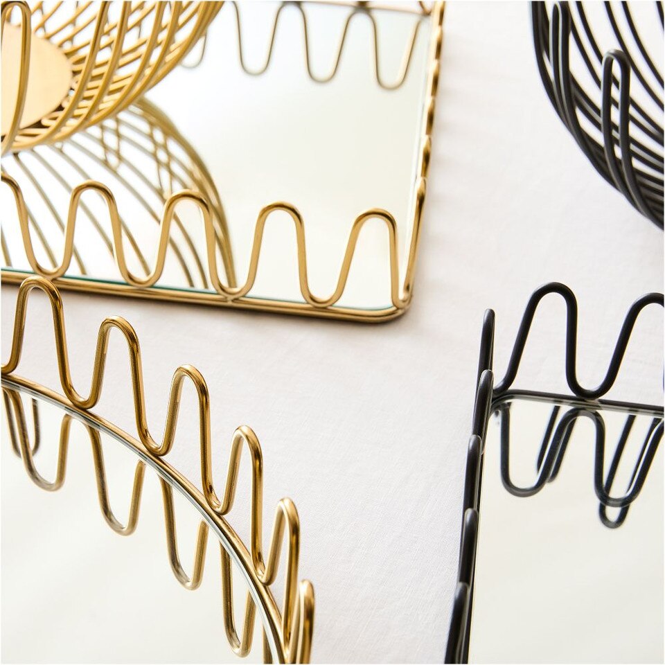Metal Wave & Mirror Trays