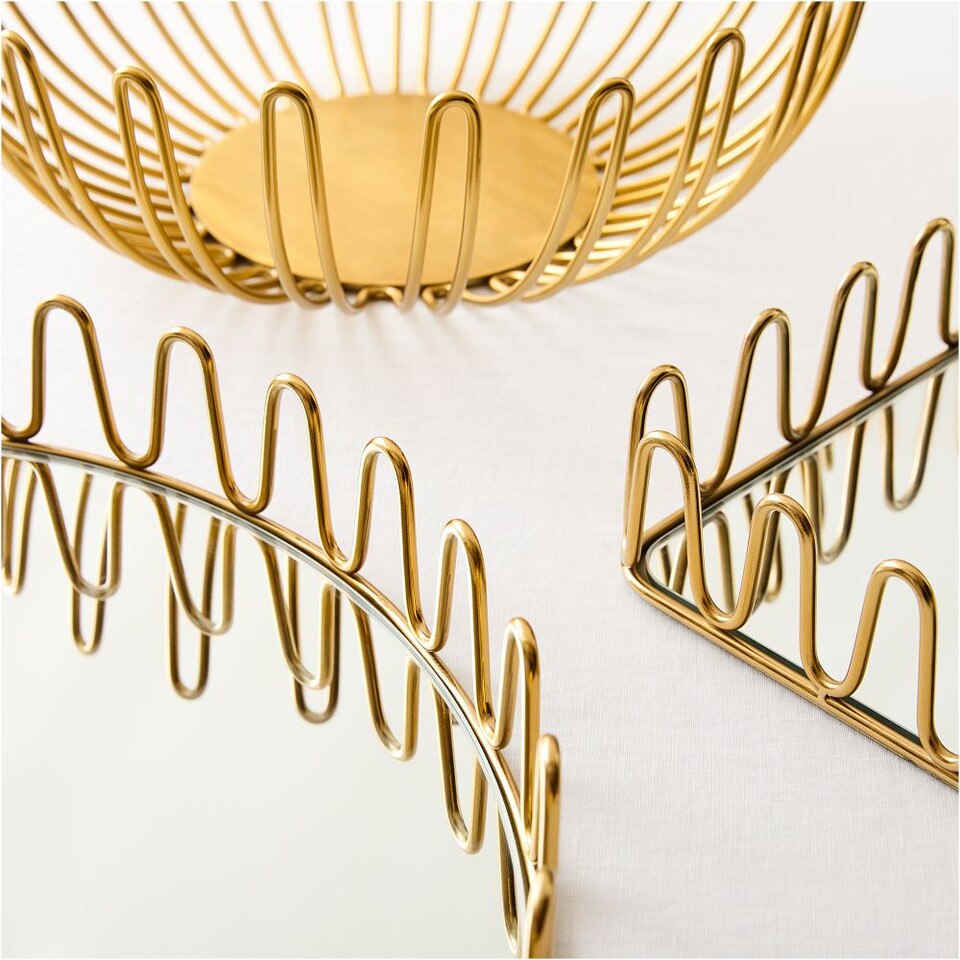 Metal Wave & Mirror Trays