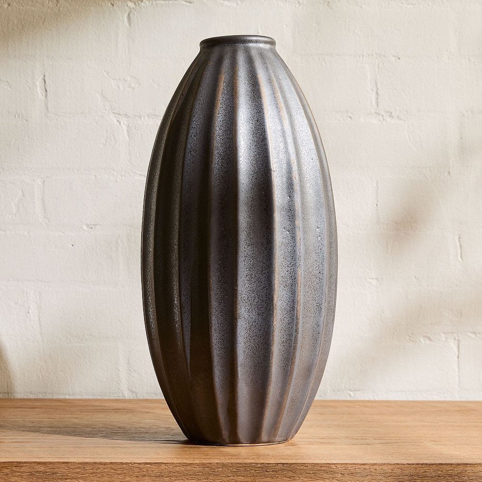 Metallic Ceramic Bud Vases