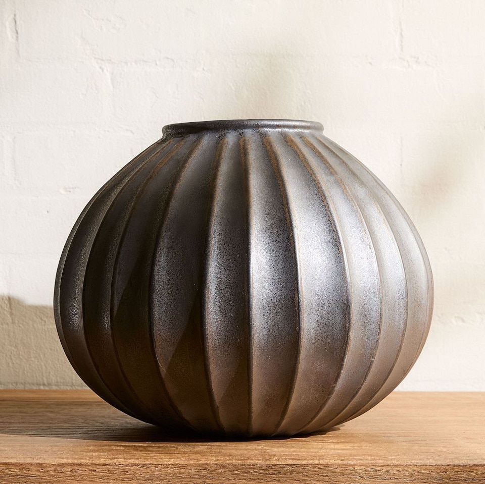 Metallic Ceramic Bud Vases