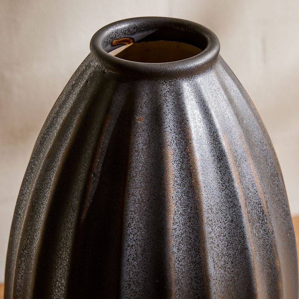 Metallic Ceramic Bud Vases