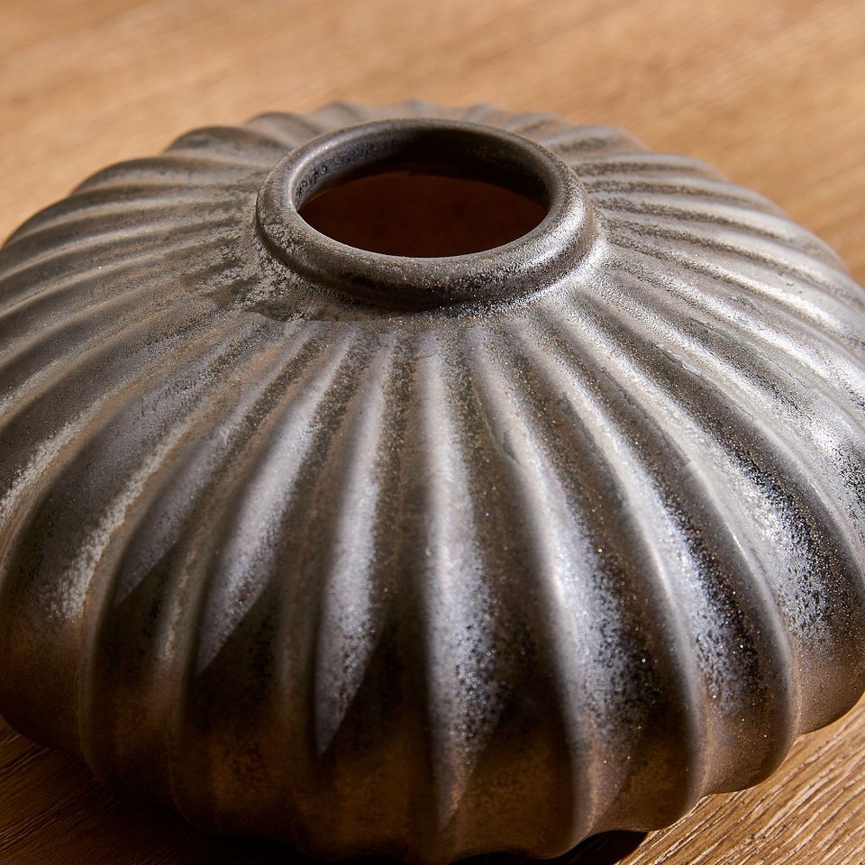Metallic Ceramic Bud Vases