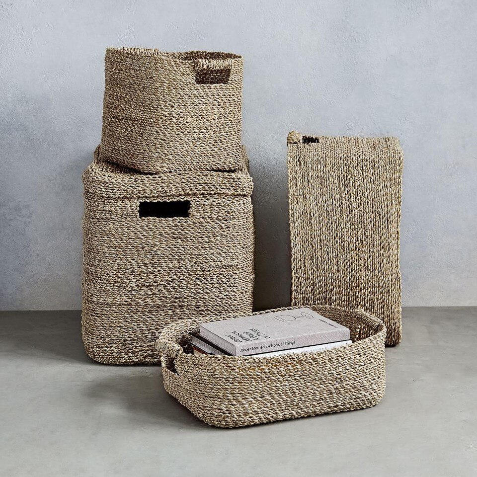 Metallic Woven Storage Baskets