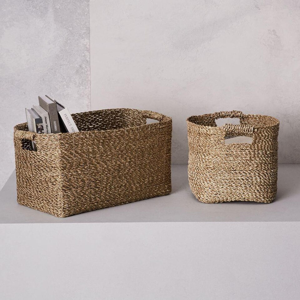 Metallic Woven Storage Baskets