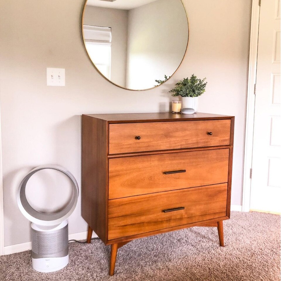 Mid-Century 3-Drawer Dresser (91 cm)