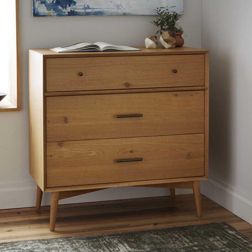 Mid-Century 3-Drawer Dresser (91 cm)
