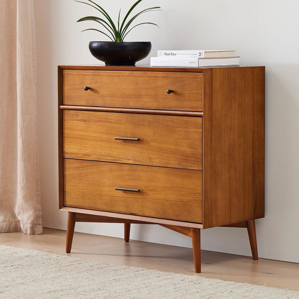 Mid-Century 3-Drawer Dresser (91 cm)