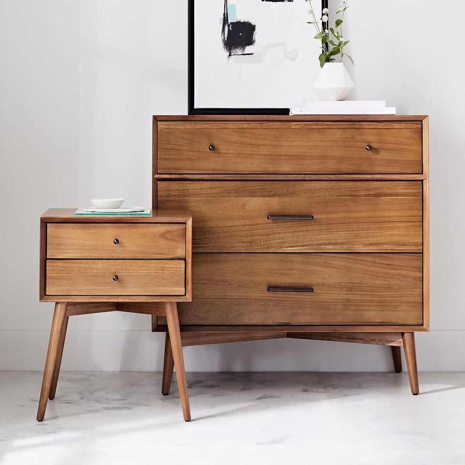 Mid-Century 3-Drawer Dresser (91 cm)