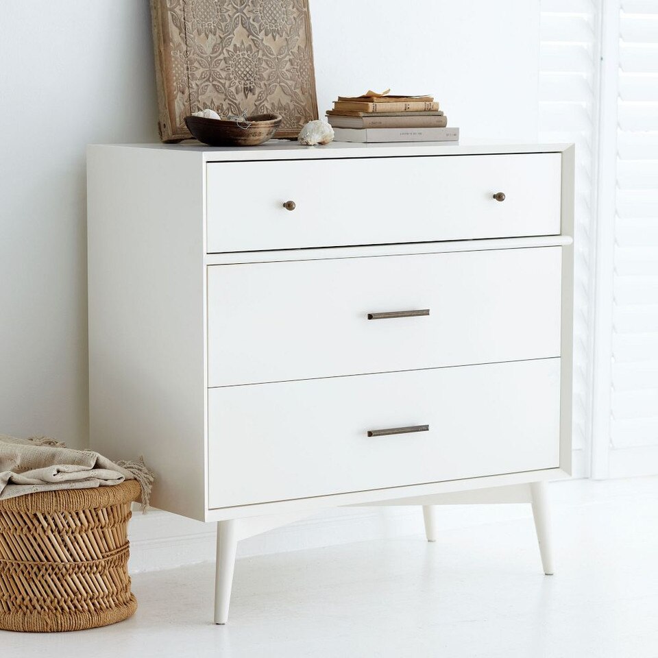 MidCentury 3Drawer Dresser White west elm Australia
