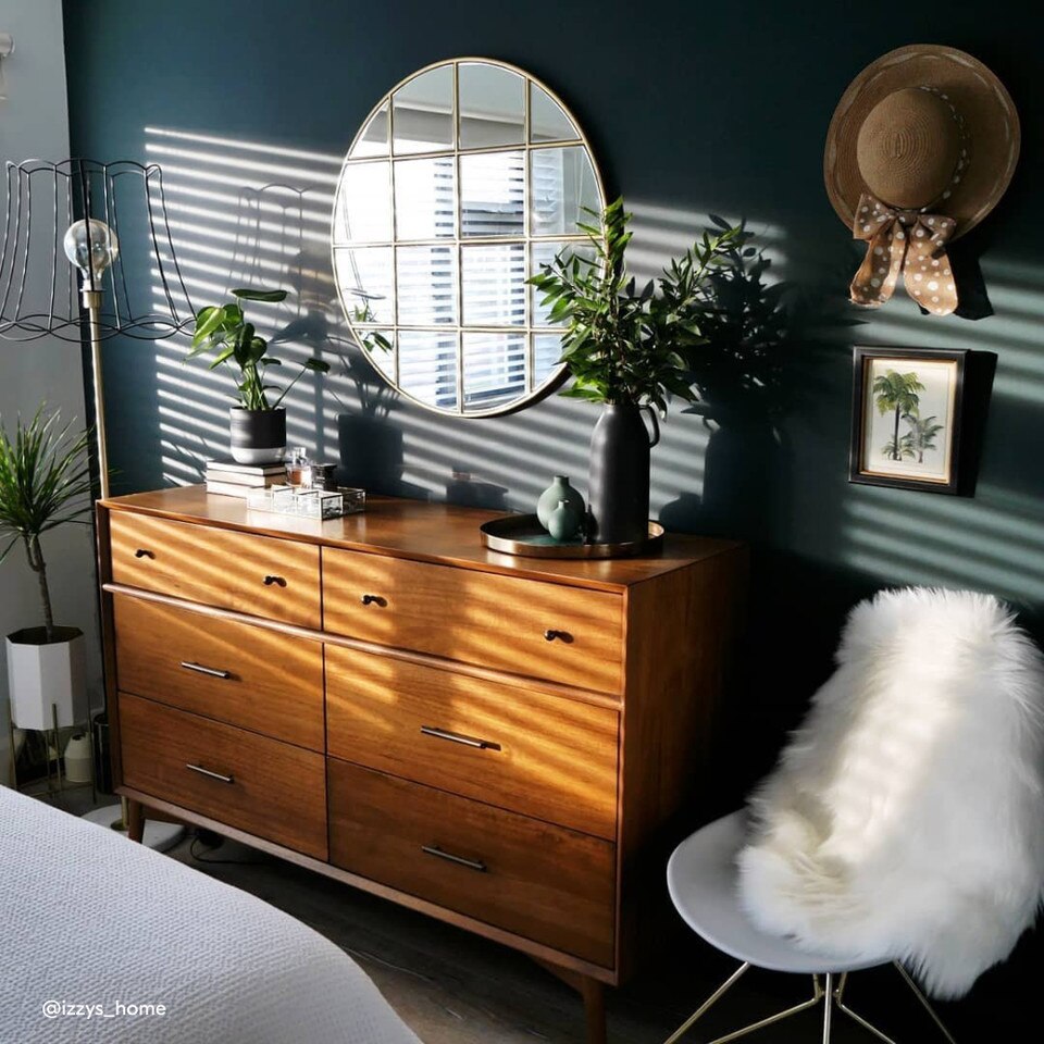 Mid-Century 6-Drawer Dresser (142 cm)