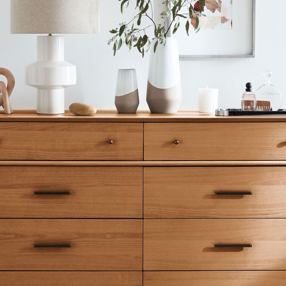 Mid-Century 8-Drawer Dresser (150 cm)