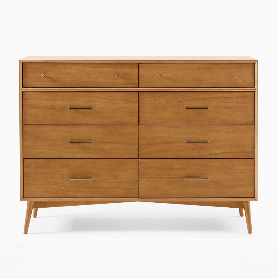 Mid-Century 8-Drawer Dresser (150 cm)