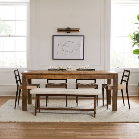 Reed Extending Dining Table Pottery Barn Reed Dining Bench Mid