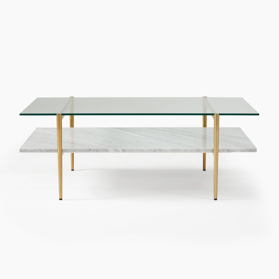Mid-Century Art Display Marble Coffee Table (117 cm)