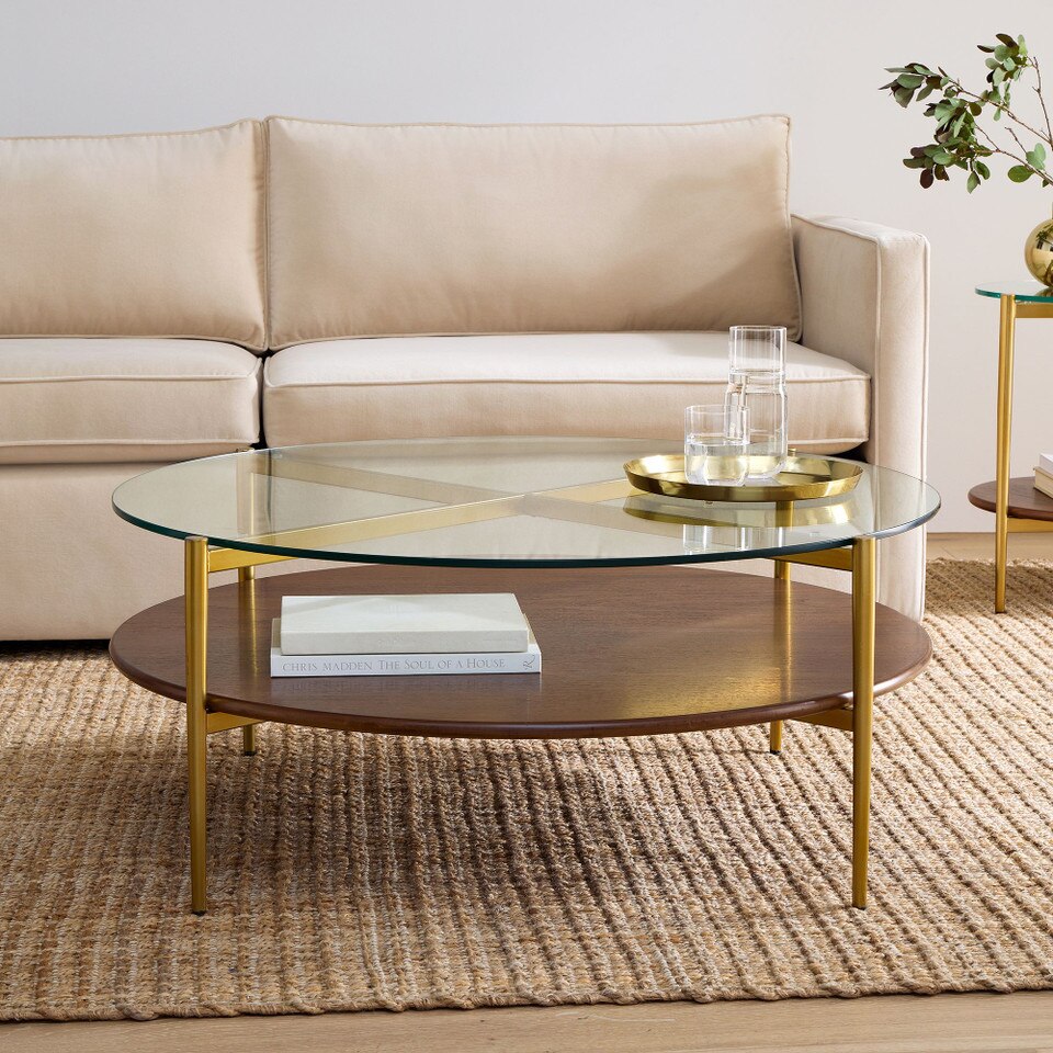 Mid-Century Art Display Round Coffee Table (86 cm)