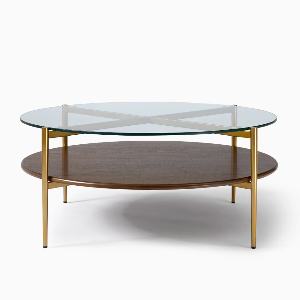 Mid-Century Art Display Round Coffee Table (86 cm)