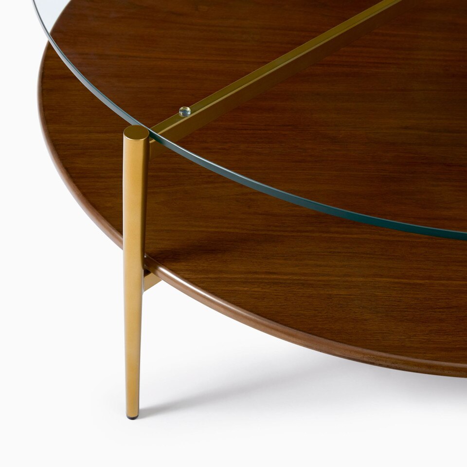 Mid-Century Art Display Round Coffee Table (86 cm)