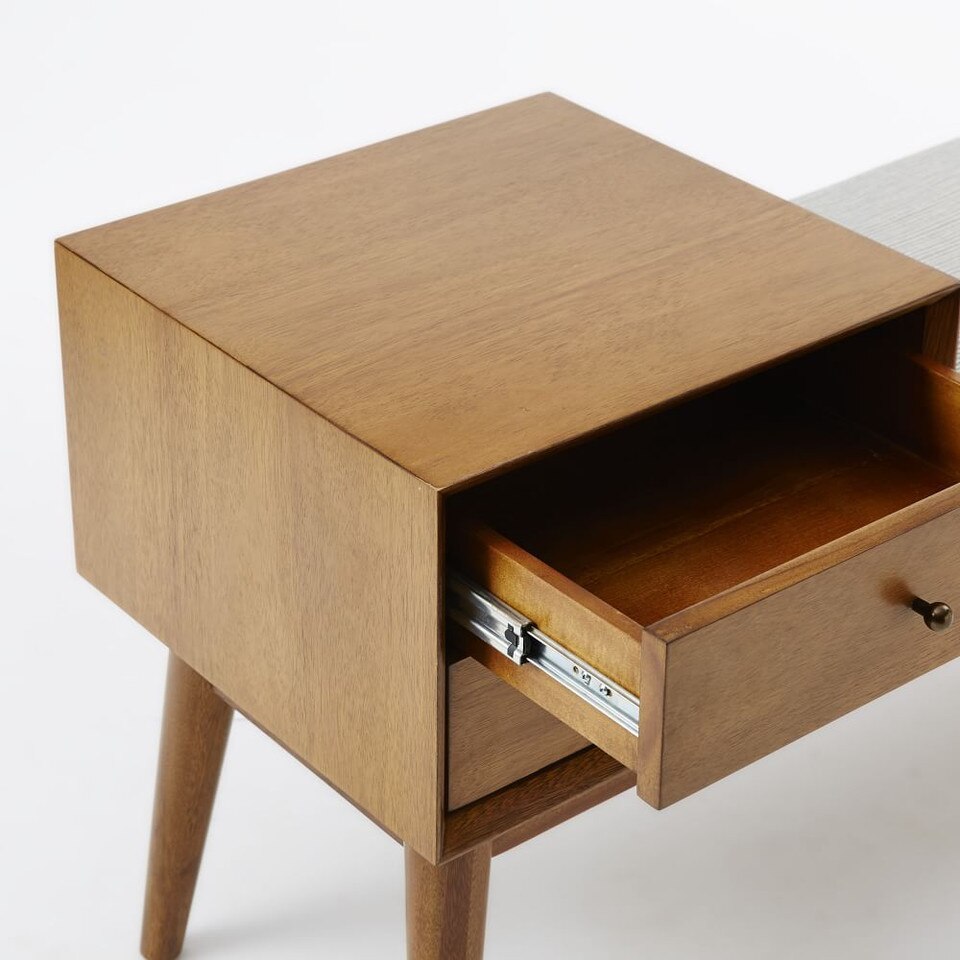 Mid-Century Storage Bench - Acorn
