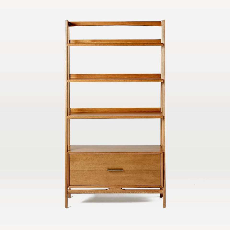 Mid-Century Bookshelf w/ Drawer (97 cm)