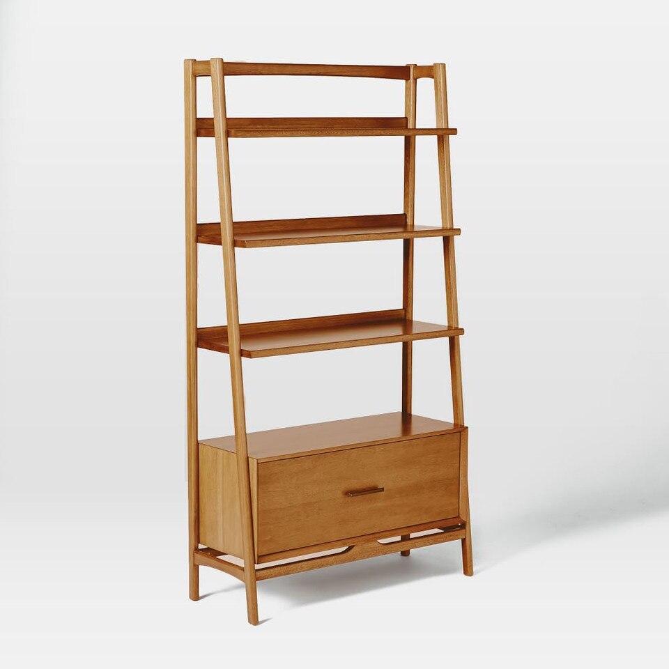 Mid-Century Bookshelf w/ Drawer (97 cm)