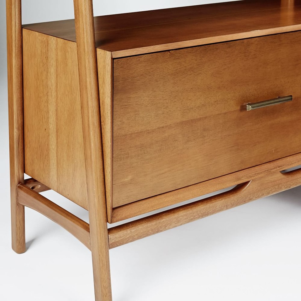 Mid-Century Bookshelf w/ Drawer (97 cm)