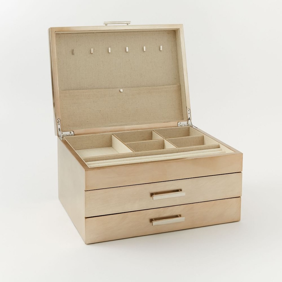 Mid-Century Jewellery Box - Grand (Champagne Lacquer)
