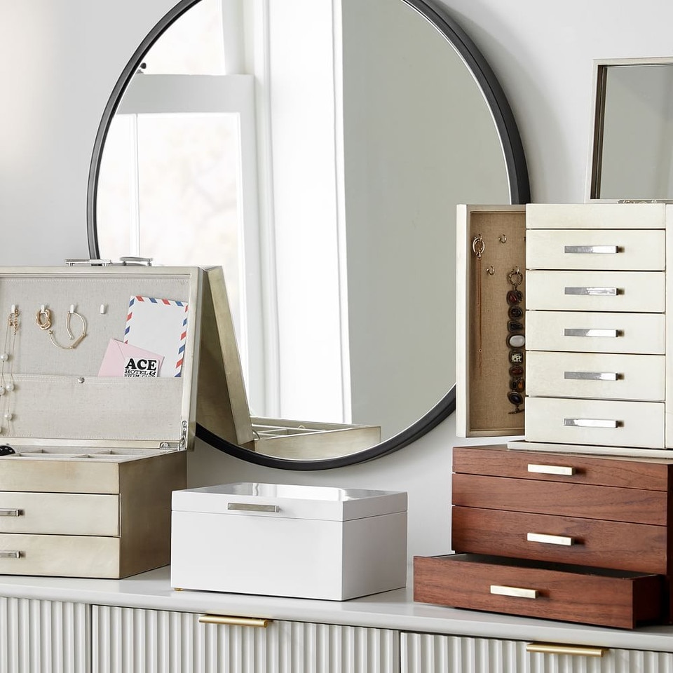 Mid-Century Jewellery Box - Grand (Champagne Lacquer)