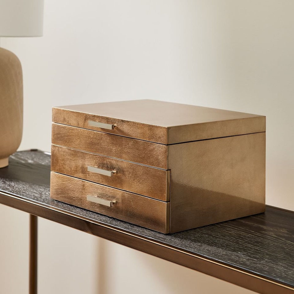 Mid-Century Jewellery Box - Grand (Champagne Lacquer)