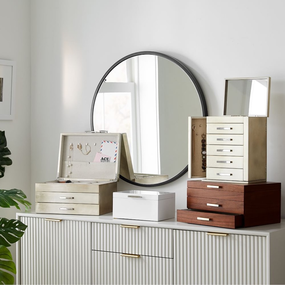 Mid-Century Jewellery Box - Grand (Champagne Lacquer)