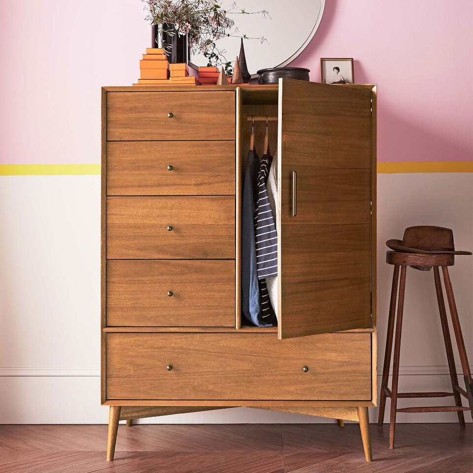 Mid-Century Chifforobe (102 cm) - Acorn