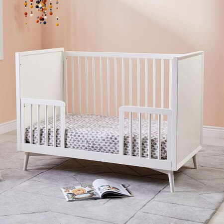 Mid Century Convertible Cot White West Elm Australia