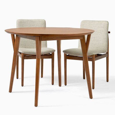Mid Century Rounded Expandable Dining Table Mid Century Rounded Expandable Dining Table, Round Dining Table Sets Australia