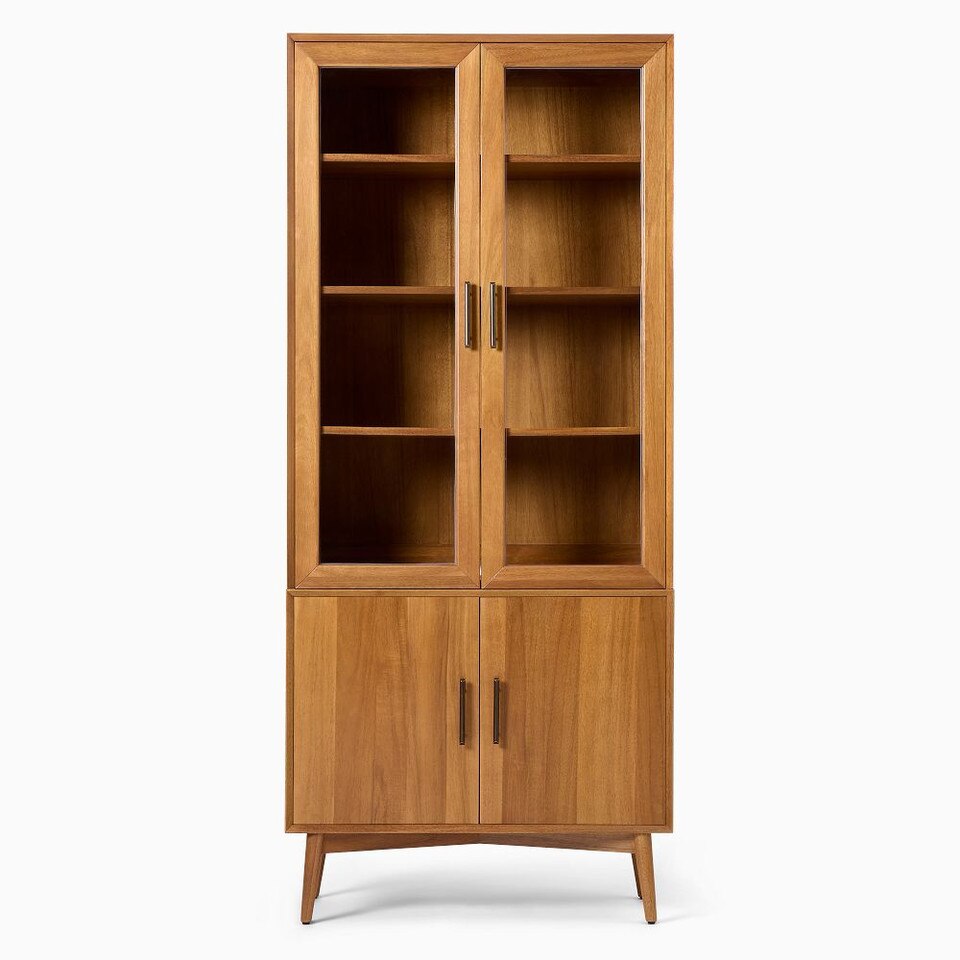 Mid-Century Glass Cabinet (89 cm)
