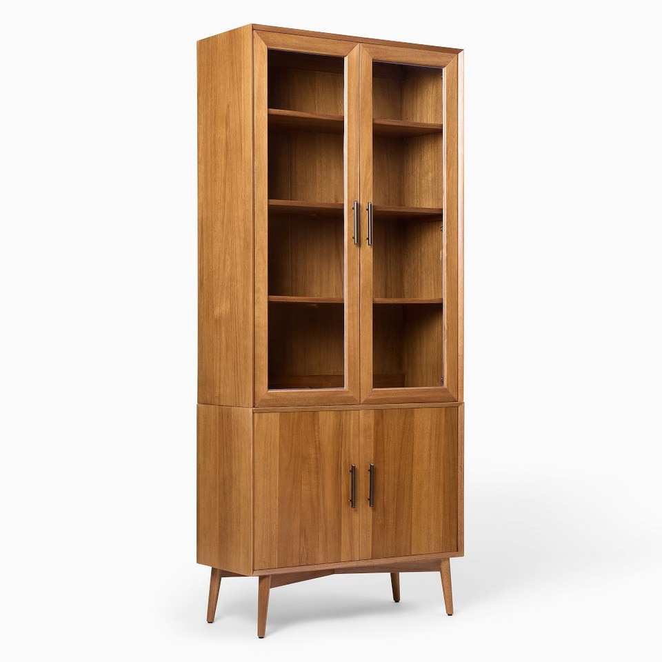 Mid-Century Glass Cabinet (89 cm)