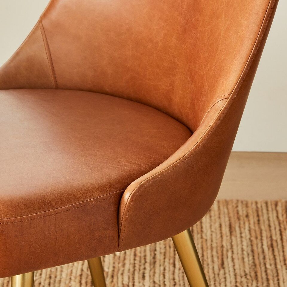 Mid-Century Leather Dining Chair