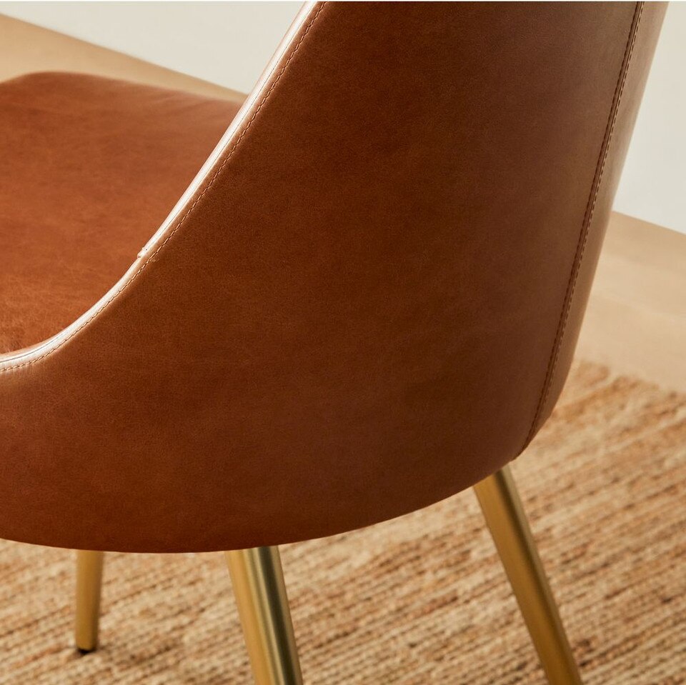 Mid-Century Leather Dining Chair
