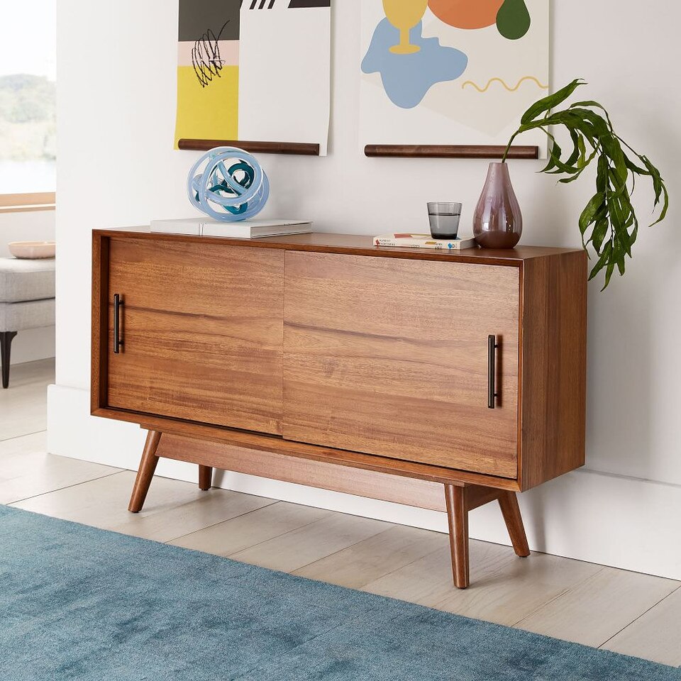 Mid-Century Narrow Media Console (122 cm)
