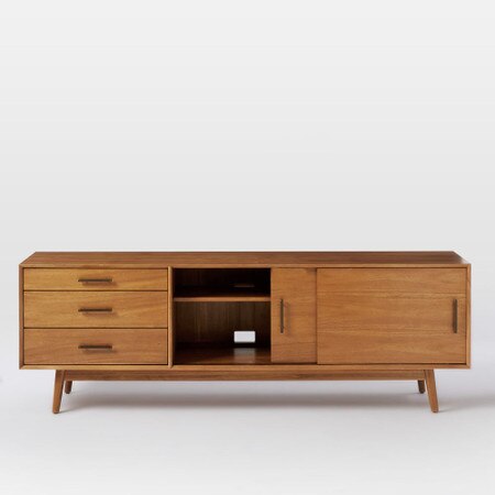 mid century modern tv wall unit