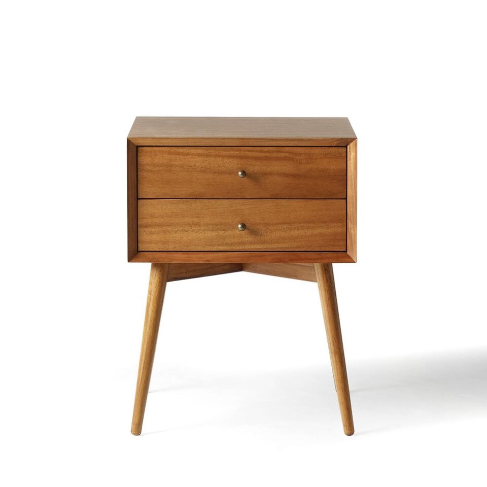 Mid-Century Closed Bedside Table (46 cm − 64 cm)