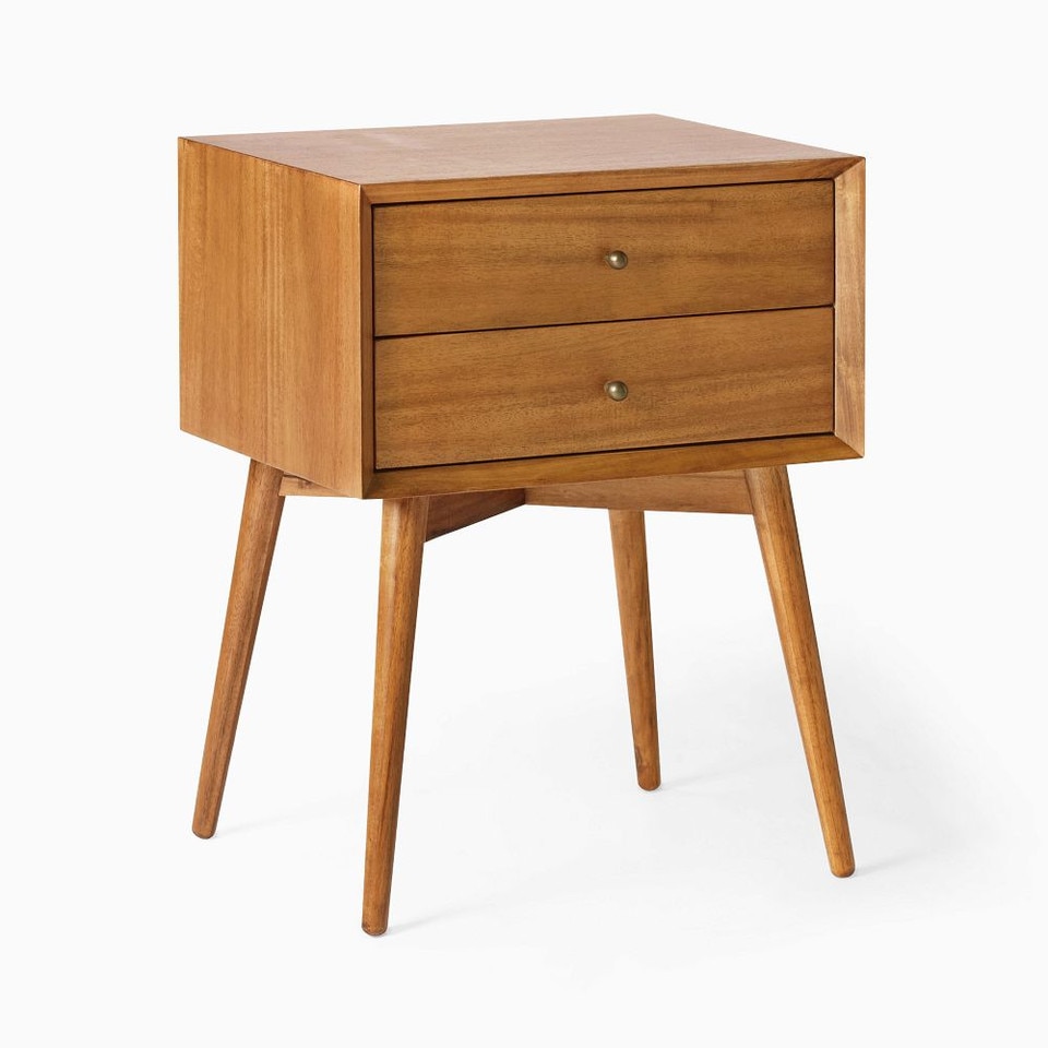 Mid-Century Closed Bedside Table (46 cm − 64 cm)