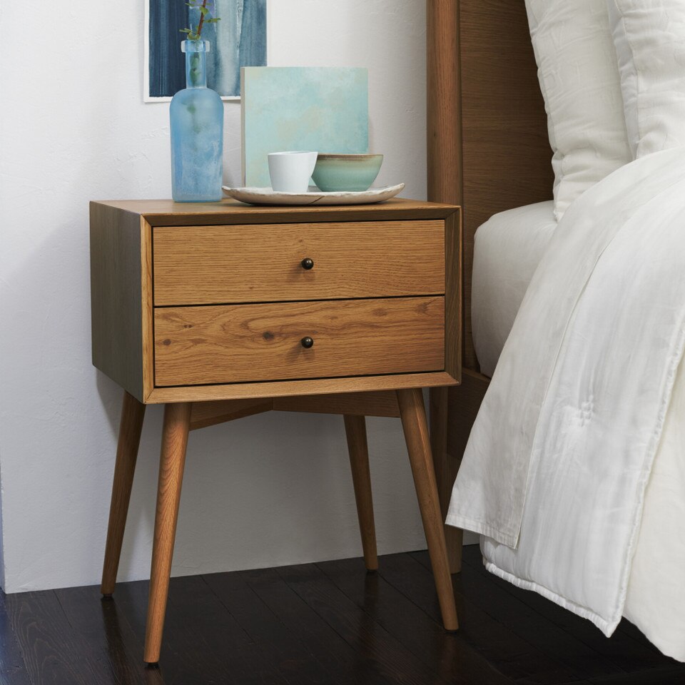 Mid-Century Closed Bedside Table (46 cm − 64 cm)