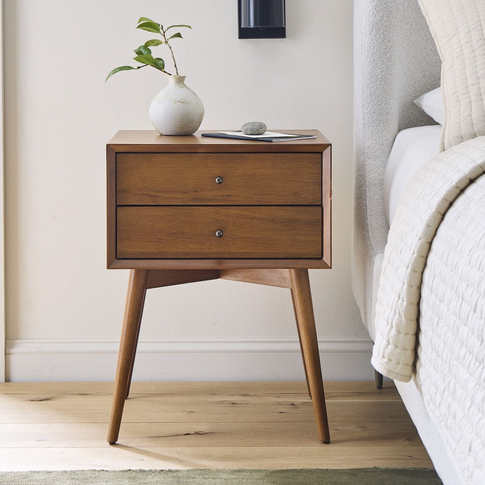 Mid-Century Closed Bedside Table (46 cm − 64 cm)