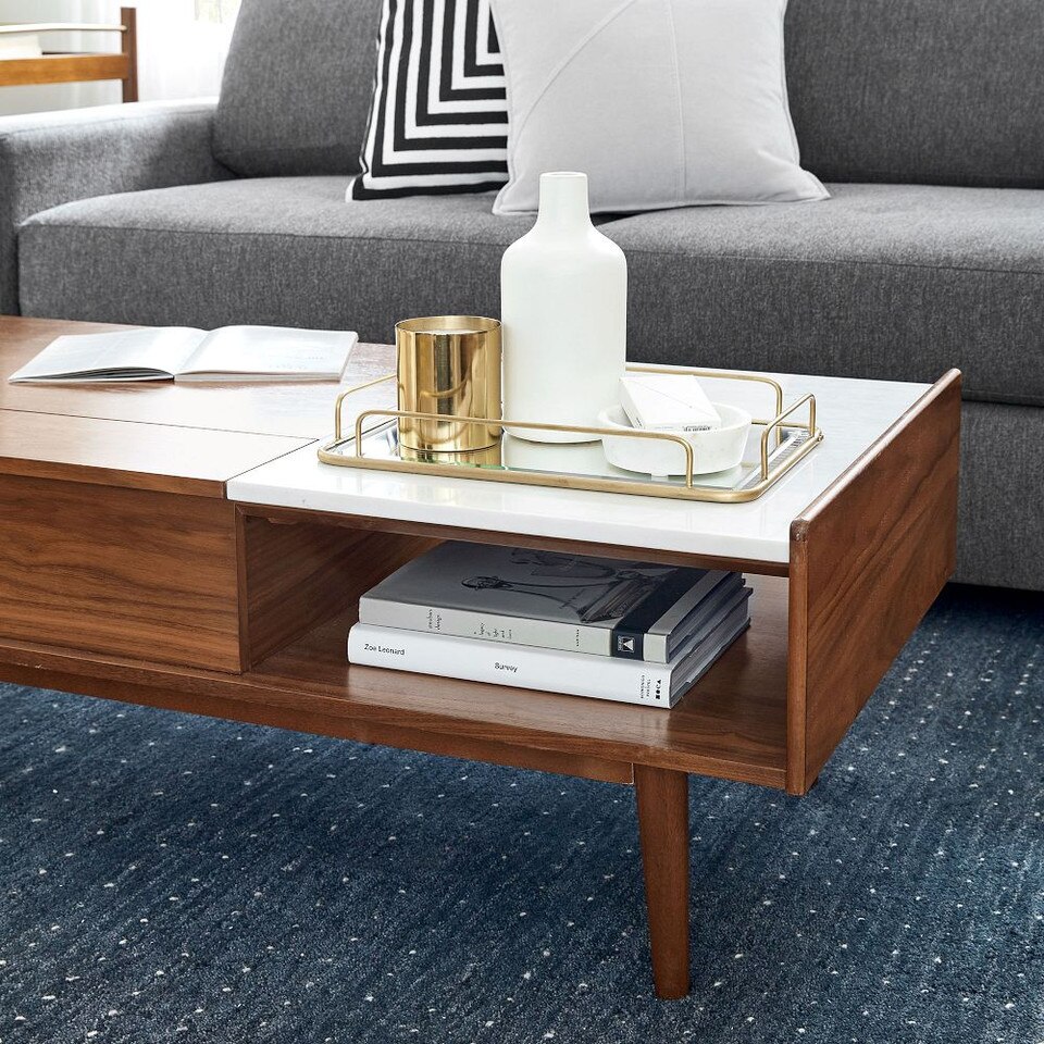 Mid-Century Pop-Up Coffee Table (122 cm)
