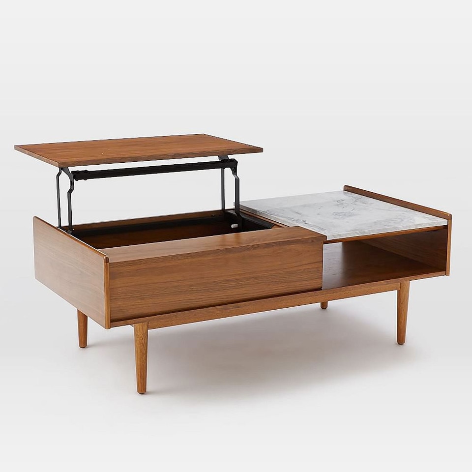 Mid-Century Pop-Up Coffee Table (122 cm)