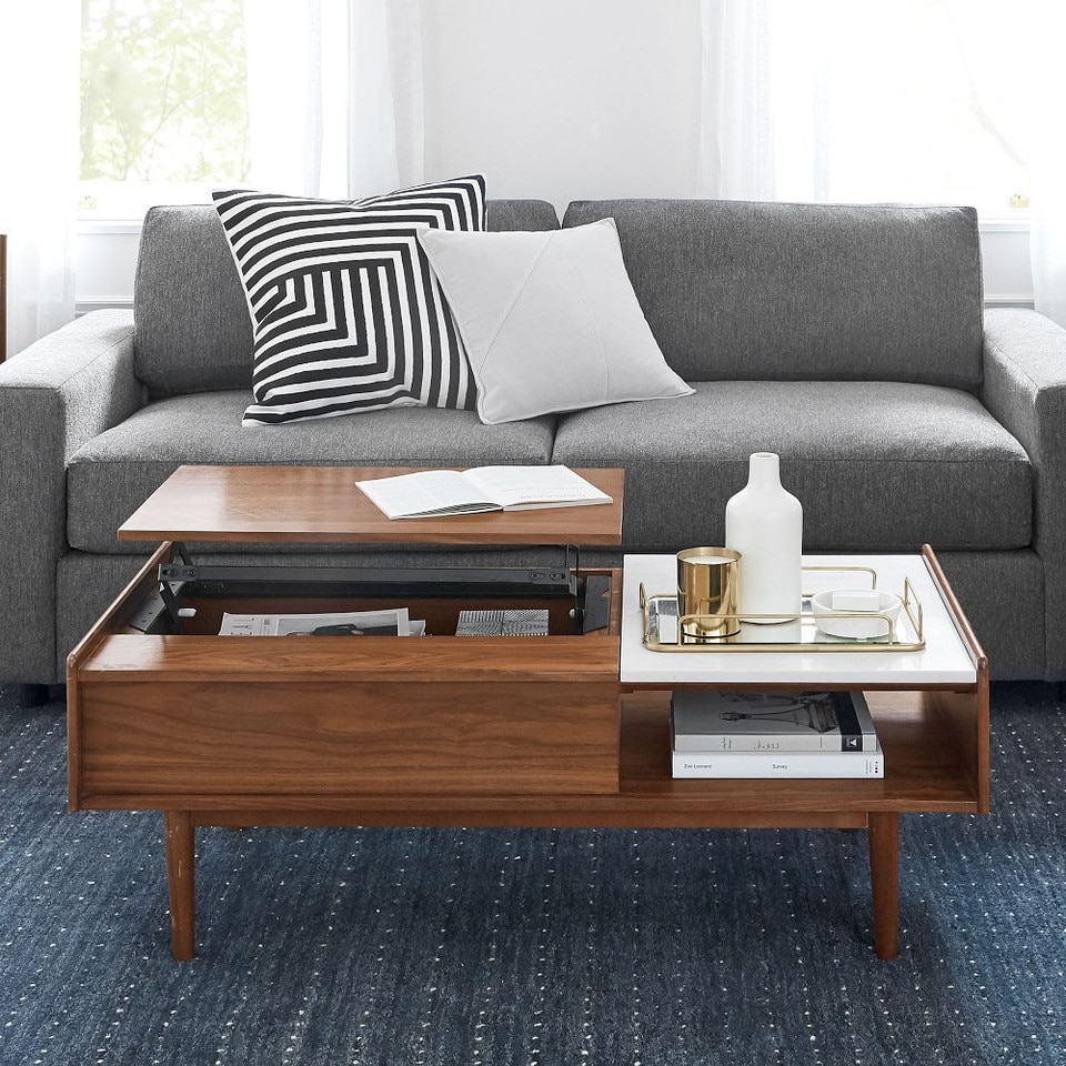 Mid-Century Pop-Up Coffee Table (122 cm)