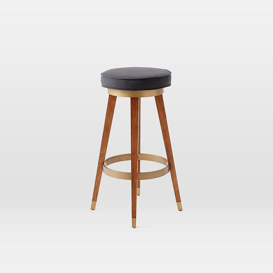 Mid-Century Swivel Bar + Counter Stool