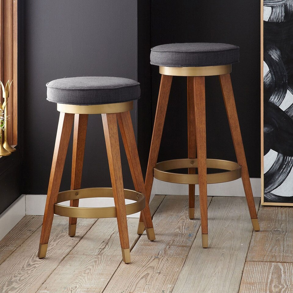 Mid-Century Swivel Bar + Counter Stool